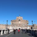 Die Engelsburg (Castel Sant’Angelo oder Mausoleo di Adriano) - Blick von der Engelsbrücke (Ponte SantAngelo)