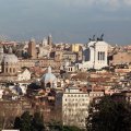 Auf dem Gianicolo; Monumento Vittorio Emanuele II