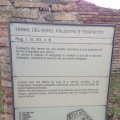 Erläuterungsschild zur Terme del Foro, Regio I
