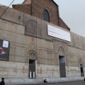 Eingerüstet, die Nordseite der Basilica di San Petrono