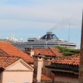 Blick auf die Kreuzfahrtschiffe in der  Lagune Venedigs