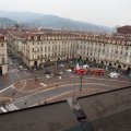 Blick gen Südosten auf die Piazza Castello und den Anfang der Via Po vom Palazzo Madama