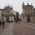 Links die Chiesa di Santa Cristina und rechts die Chiesa di San Carlo Borromeo an der Piazza San Carlo