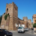 Aurelianischen Stadtmauer Roms an der Piazza di Porto San Lorenzo