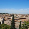 Musei Capitolin. Blick von der Dachterasse des Bistros auf Rom