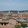 Musei Capitolin. Blick von der Dachterasse des Bistros auf Rom