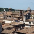 Musei Capitolin. Blick von der Dachterasse des Bistros auf Rom