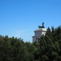 Musei Capitolini. Blick von der Dachterasse des Bistros auf das Monumento a Vittorio Emanuele II.
