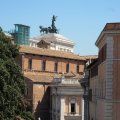 Musei Capitolini. Blick von der Dachterasse des Bistros auf die Basilica di Santa Maria in Ara Coeli