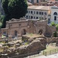Musei Capitolini. Blick vom Tabularium auf die Basilica Giulia im Foro Romano