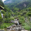 Bachlauf des Torrente Valle Tufere unterhalb der Cascate di Govine