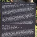 Palatin: Infotafel zu den ursprüngen der Stadt und die Palatine Acropolis.