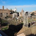 Blick von der Rampa Imperiale di Domiziano auf das Foro Romano