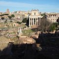 Blick von der Rampa Imperiale di Domiziano auf das Foro Romano