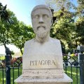 Büste des Pitagoras an der Viale di Villa Medici