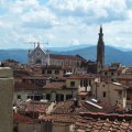 Palazzo Vecchio: Ausblick von der Terrazzo di Saturno, hinten: Basilica di Santa Croce di Firenze