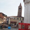 Auf dem Campo San Barnaba mit der Turm der Chiesa di San Barnaba