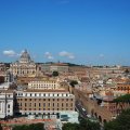 Blick von der Dachterrasse des Castel SantAngelo auf den Vatikan