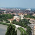 Blick auf Verona mit der Parrocchia di San Giorgio in Braida von der Piazzale Castel S. Pietro