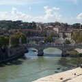 Blick auf die Ponte Vittorio Emanuele II vom Castel SantAngelo