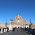 Die Engelsburg (Castel Sant’Angelo oder Mausoleo di Adriano) - Blick von der Engelsbrücke (Ponte SantAngelo)