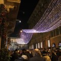 Mitternacht am Silvesterabend auf der Via del Corso Richtung Piazza Venezia