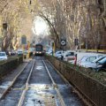 Strassenbahnstrecke an der Viale Tiziano