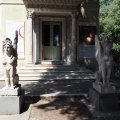 Eingang des Casino Dei Principi, Villa Torlonia mit den beiden Sfingi (Sphinxen)