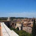 Musei Capitolin. Blick von der Dachterasse des Bistros auf Rom