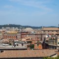 Musei Capitolin. Blick von der Dachterasse des Bistros auf Rom