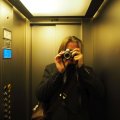 Im Aufzug in unserem Hotel