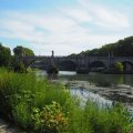 Der Tiber und die Engelsbrücke (Ponte SantAngelo, Aeliusbrücke)