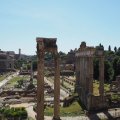 Blick aus dem Tabularium aufs Foro Romano