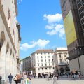 Piazza del Duomo in Richtung Corso Vittorio Emanuele II (Haupteinkaufspassage Mailands)