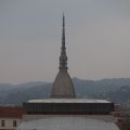 Blick gen Osten auf die Mole Antonelliana vom Palazzo Madama