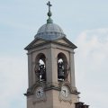 Uhrenturm der Chiesa della Gran Madre di Dio an auf einem Palazzo an der Piazza Gran Madre di Dio