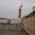 Vorne: Piazetta Reale, hinten: Piazza Castello, ganz hinten: Torre Littoria