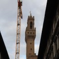 Der Turm des Palazzo Vecchio aus Richtung der Uffizien