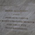 Grabinschrift des Dante Alighieri in der Basilica di Santa Croce di Firenze
