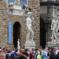 Kopie des Davids von Michelangelo vor dem Palazzo Vecchio auf der Piazza della Signoria