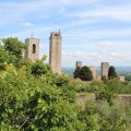 Blick von den Mauern des Rocca di Montestaffoli auf San Gimignano