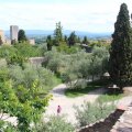 Blick von den Mauern des Rocca di Montestaffoli auf San Gimignano