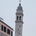 Der schiefe Turm der San Giorgio dei Greci von der Fondamenta San Lorenzo