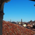 Aussicht von der Scala Contarini del Bovolo auf die Dächer Venedigs